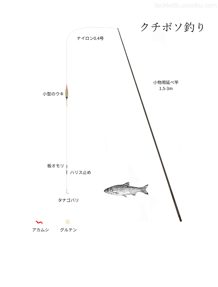 クチボソ釣りの基本仕掛け・タックル