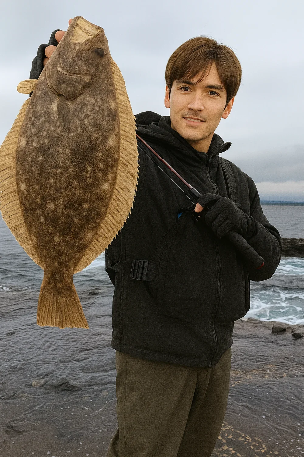 江ノ島裏磯大黒の鼻付近でヒラメを釣った久良木