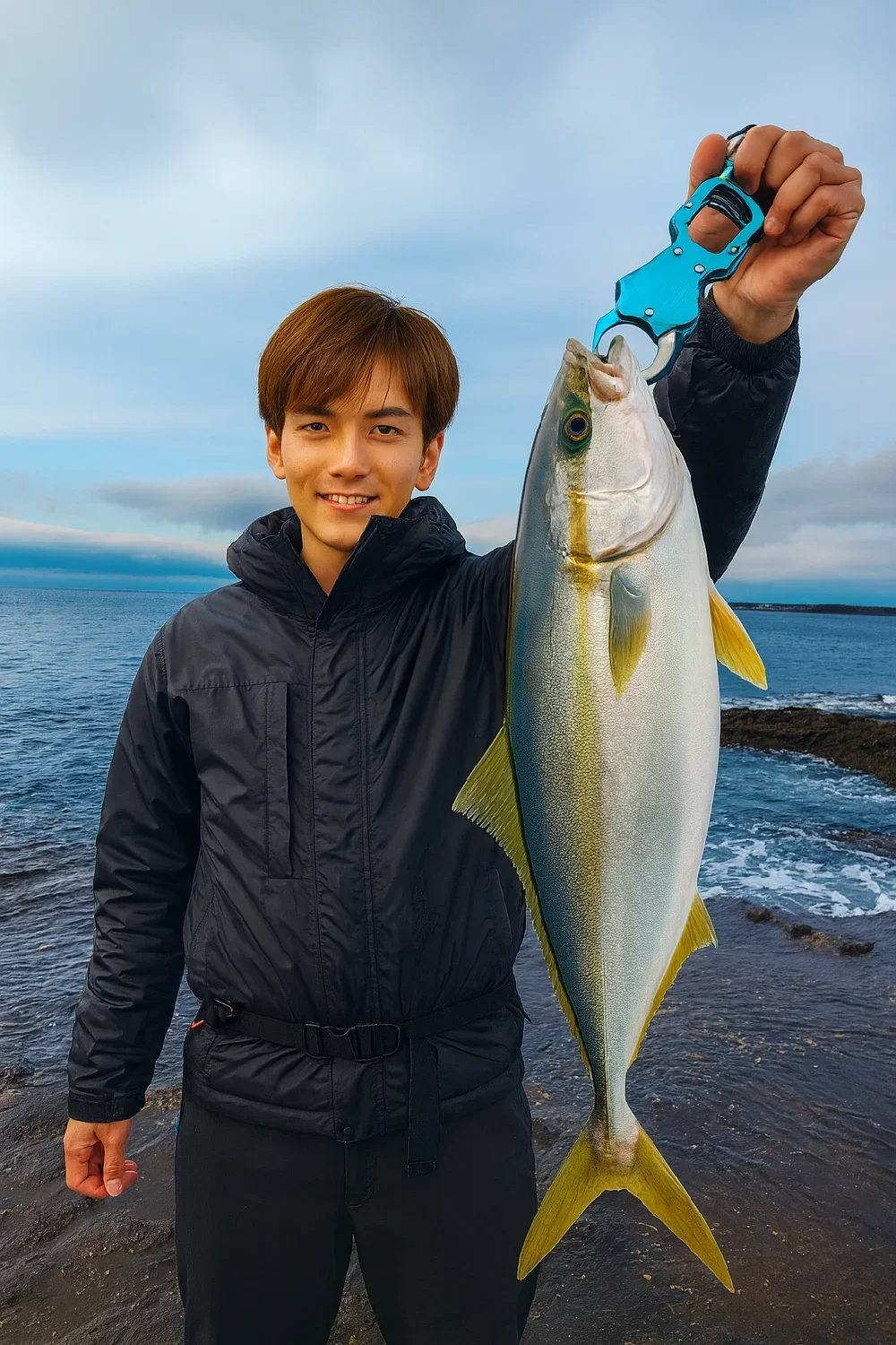 江ノ島裏磯でイナダを釣った久良木