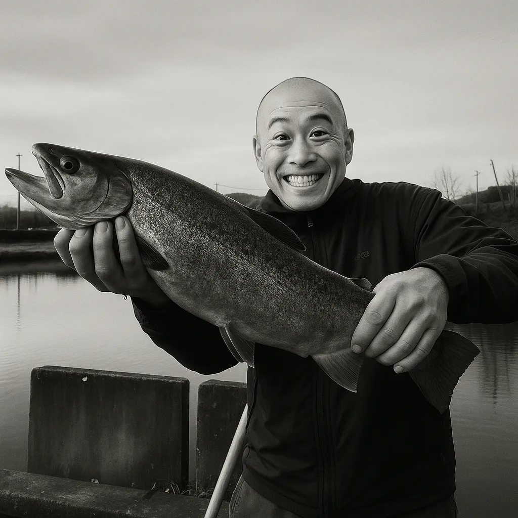 408Clubでロックトラウトの釣果を得たがんだま君.webp