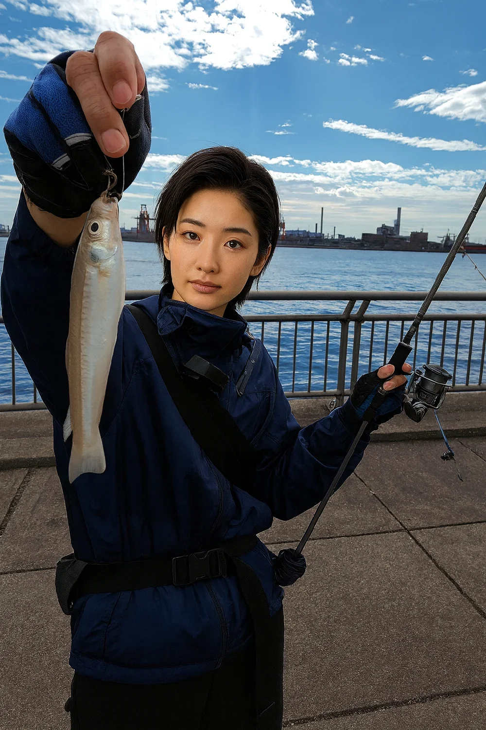 東扇島西公園でシロギスを釣った佐伯