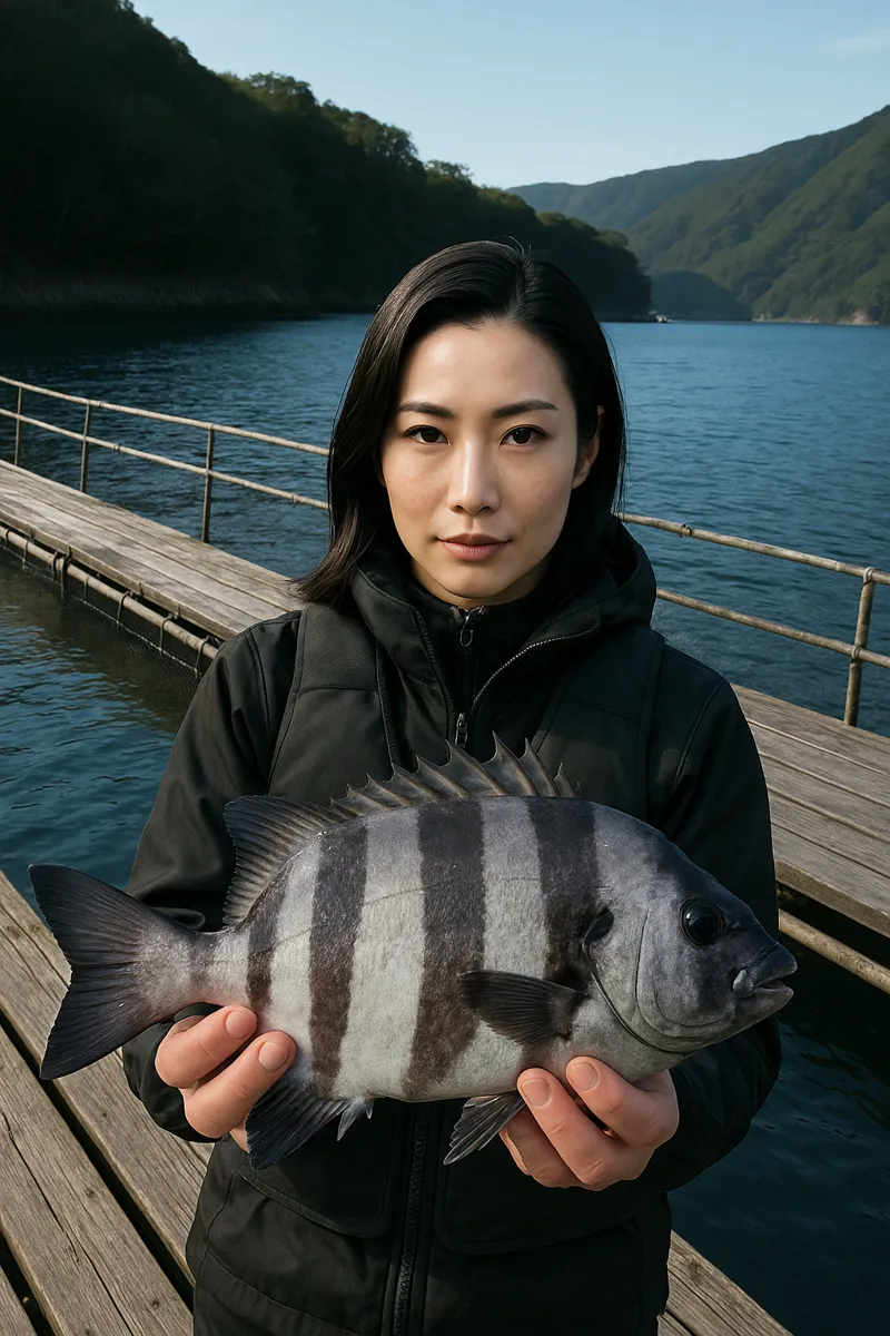 うえの山でイシダイの釣果を得た八重田.webp