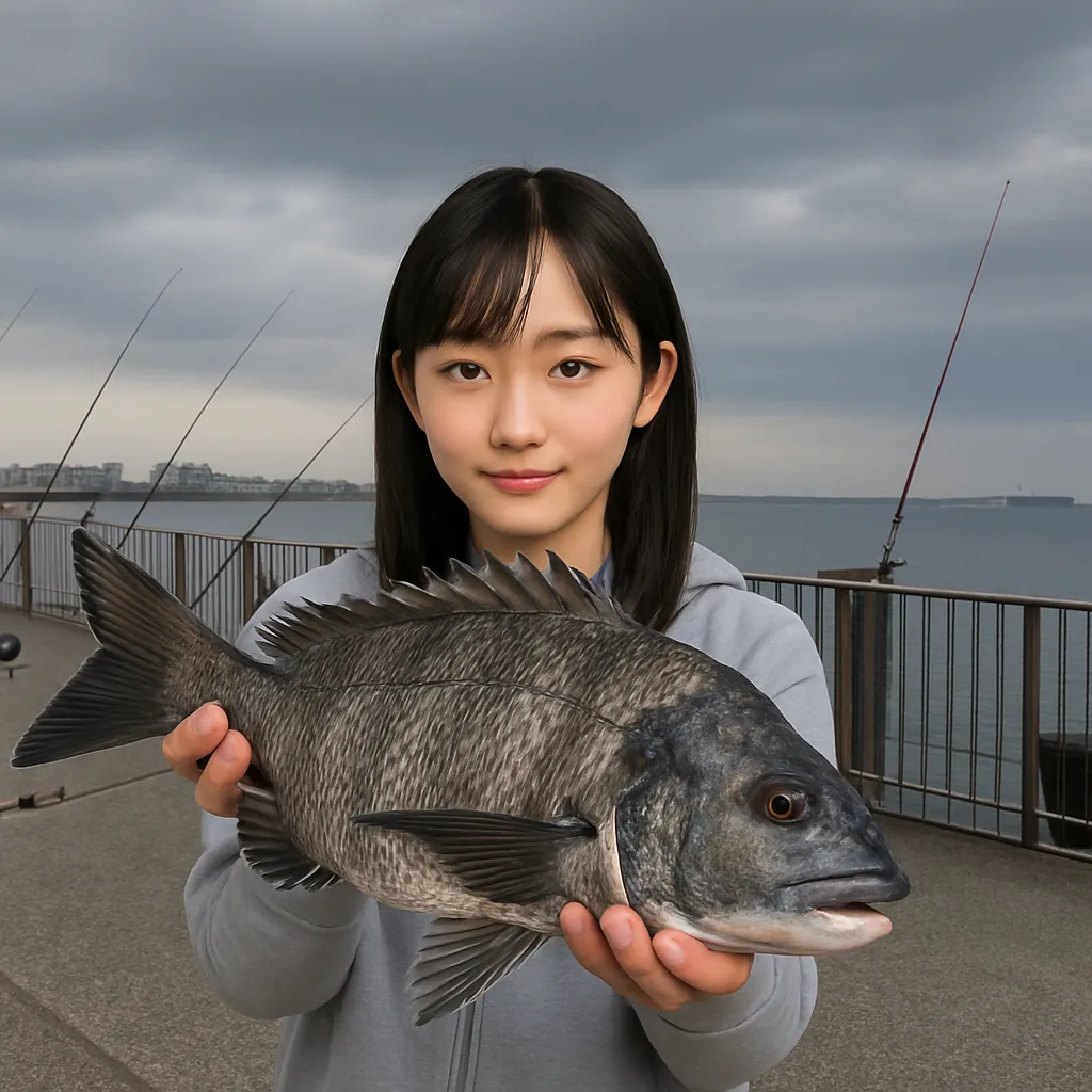 うみかぜ公園でクロダイの釣果を得た国生.webp