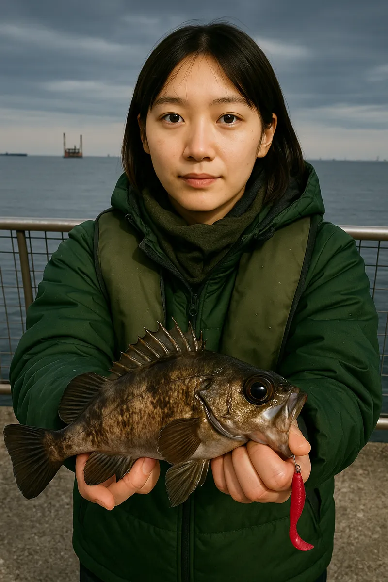 うみかぜ公園でメバルの釣果を得た森永.webp