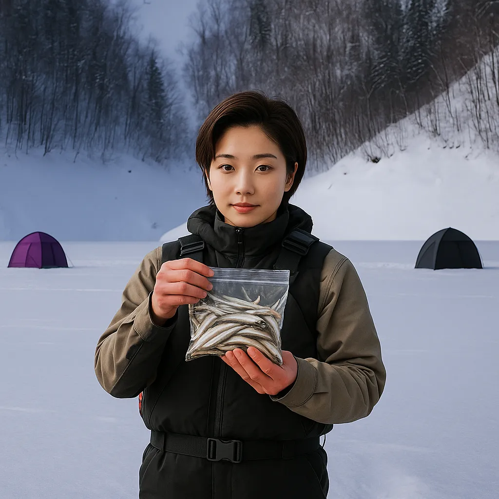 さっぽろ湖でワカサギの釣果を得た国生.webp