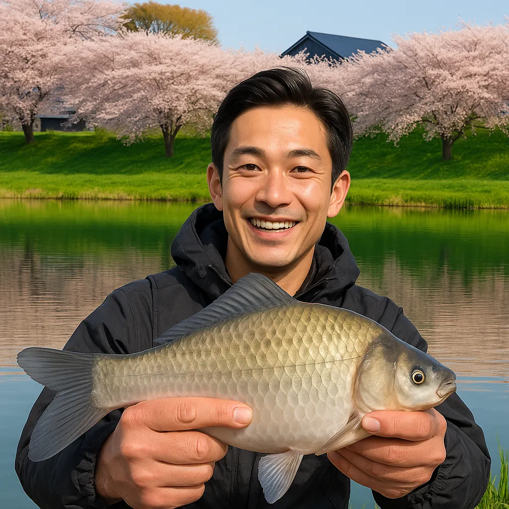 びん沼でヘラブナの釣果を得た勝田.webp