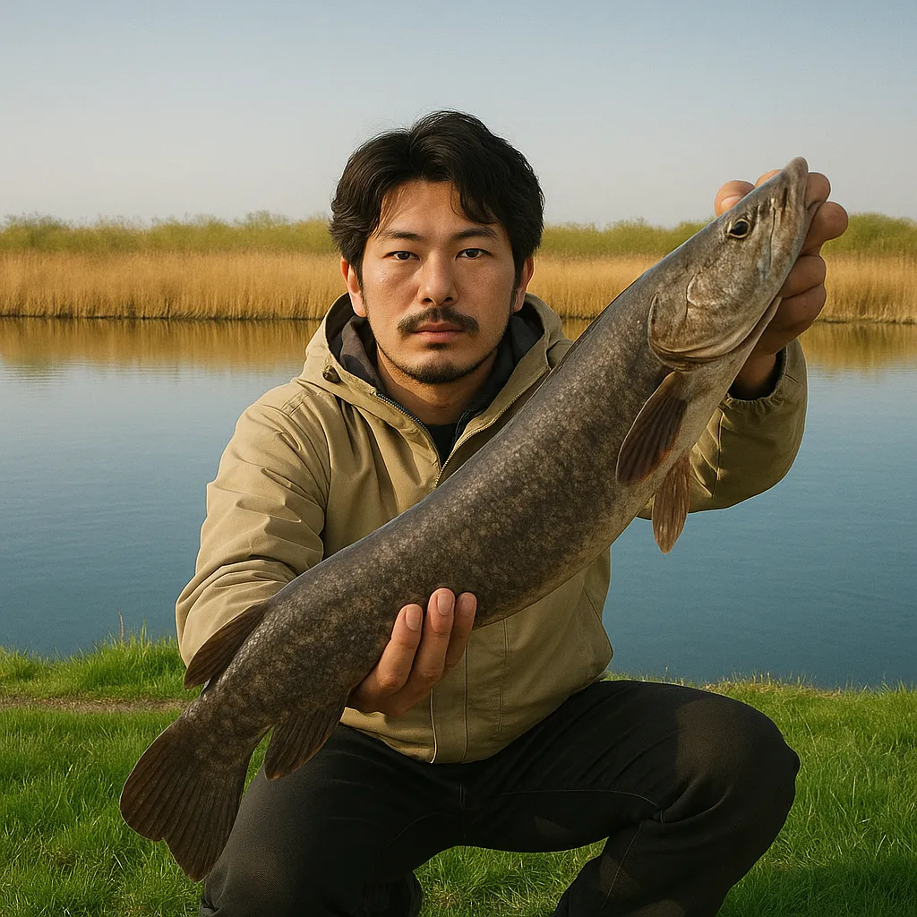 びん沼でライギョの釣果を得た澤田.webp