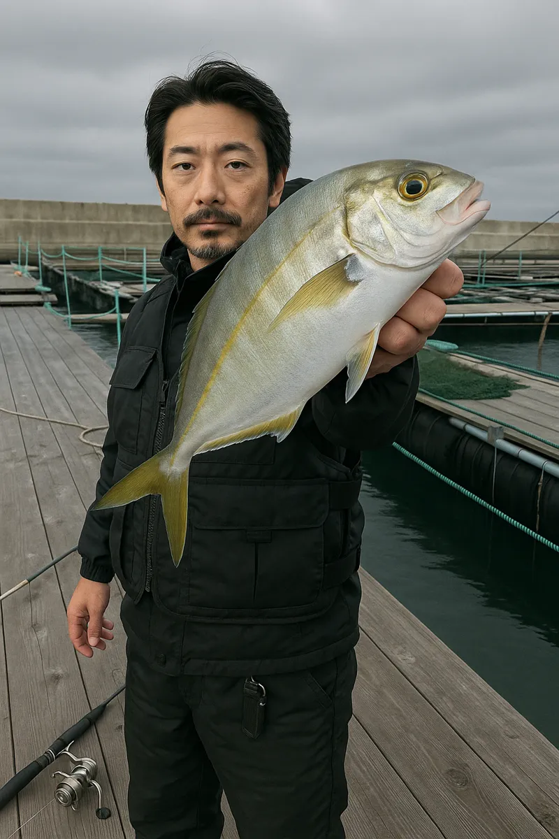 みうら海王でシマアジの釣果を得た佐々木.webp