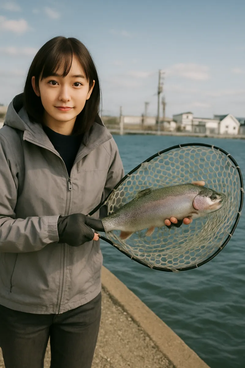 アルクスポンド焼津でニジマスの釣果を得た国生.webp
