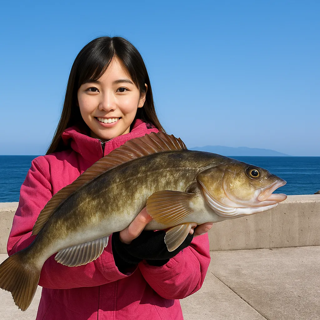 カブト盃漁港でホッケの釣果を得た黒川.webp