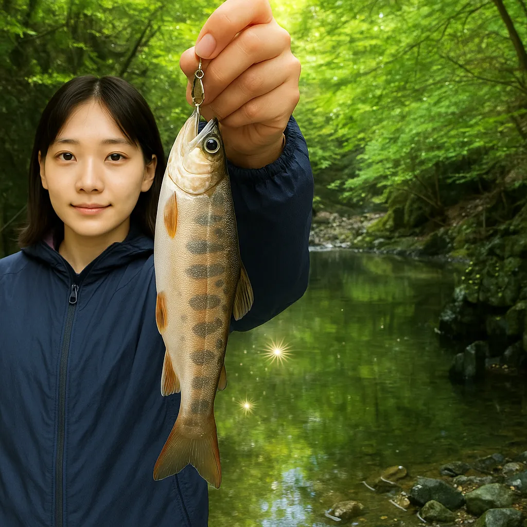 シャロムの森でヤマメの釣果を得た森永.webp