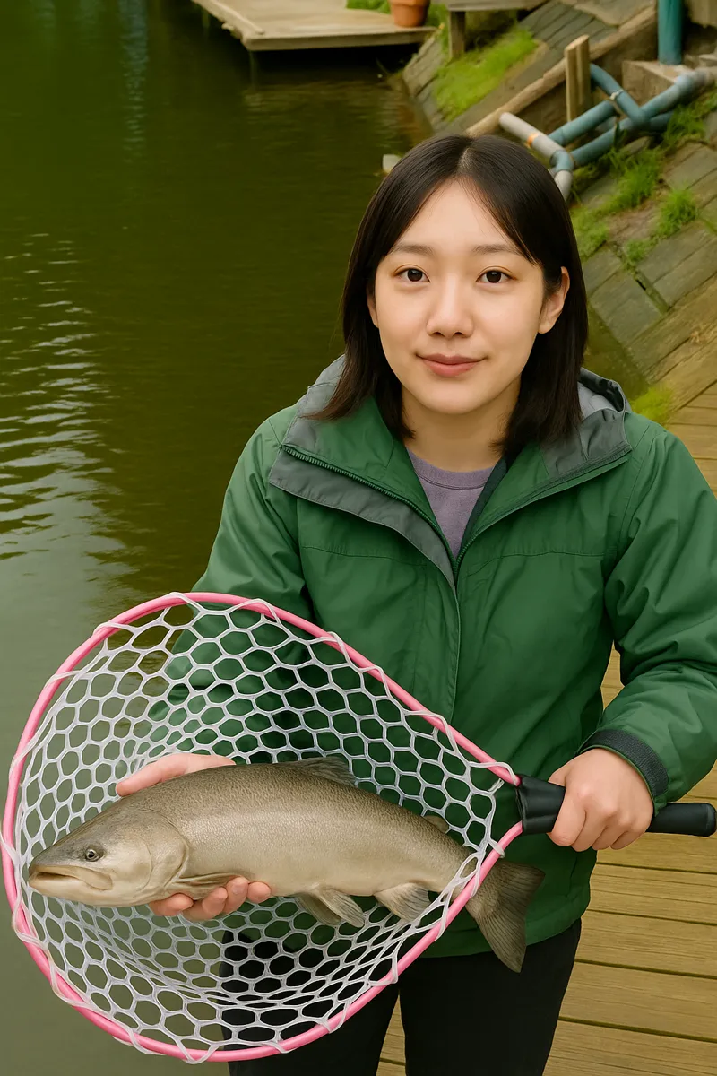 トラウトポンドNOIKEでイトウの釣果を得た森永.webp