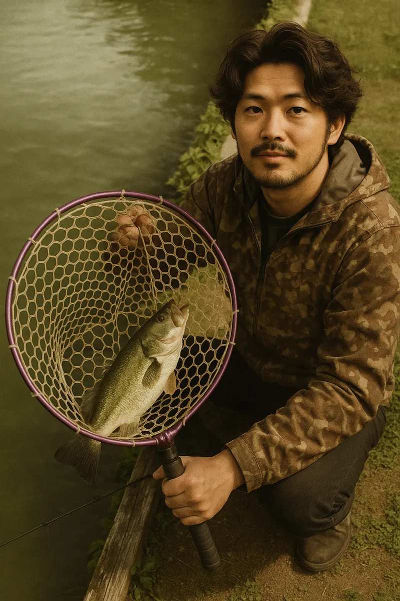 パル佐野でブラックバスの釣果を得た澤田.webp