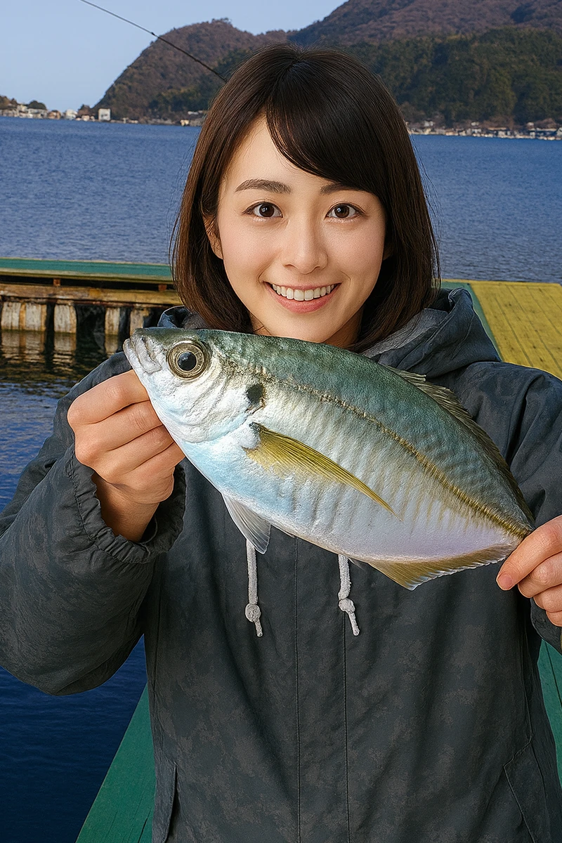 フィッシングランド日向でシマアジの釣果を得た西岡.webp