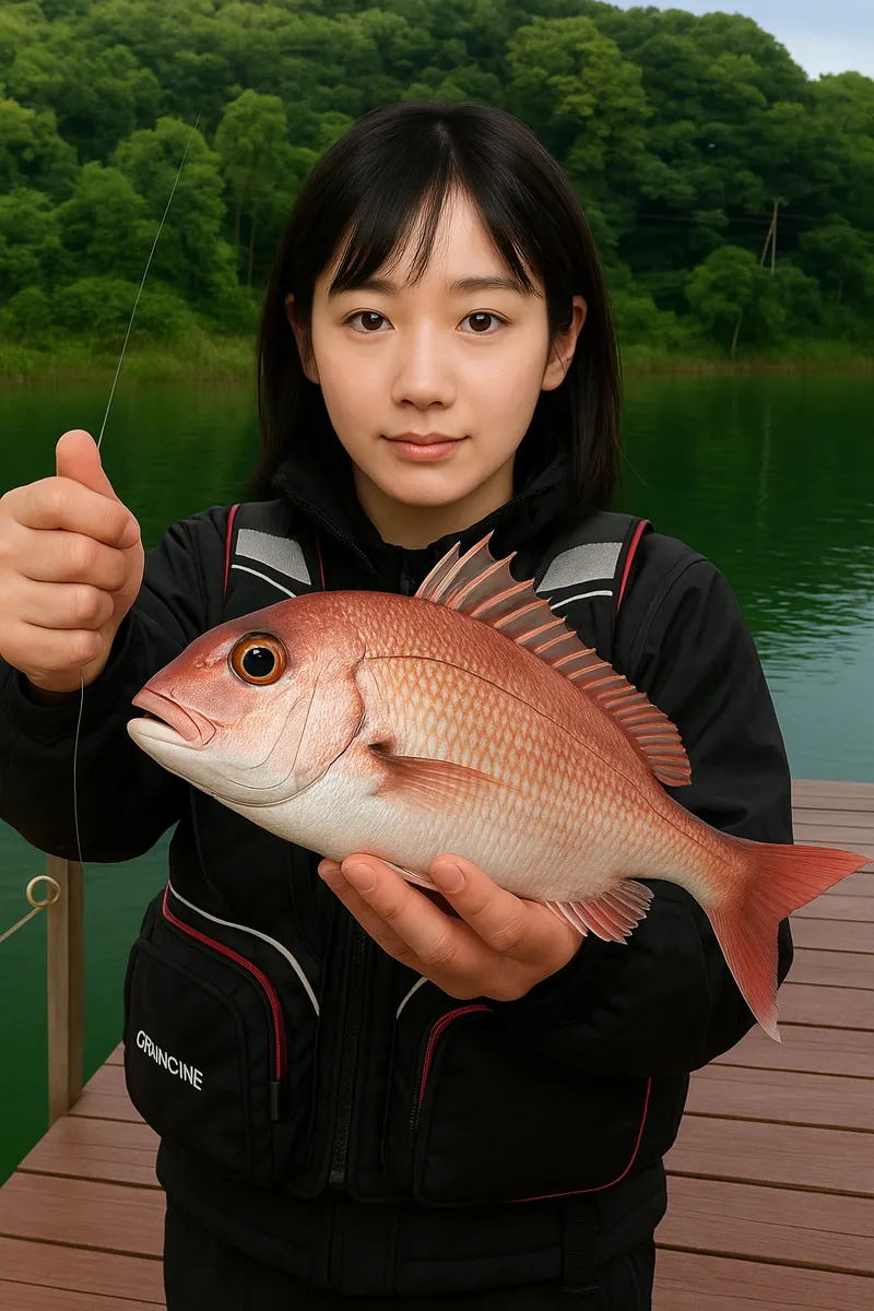 フィッシングレインボーでマダイの釣果を得た国生.webp
