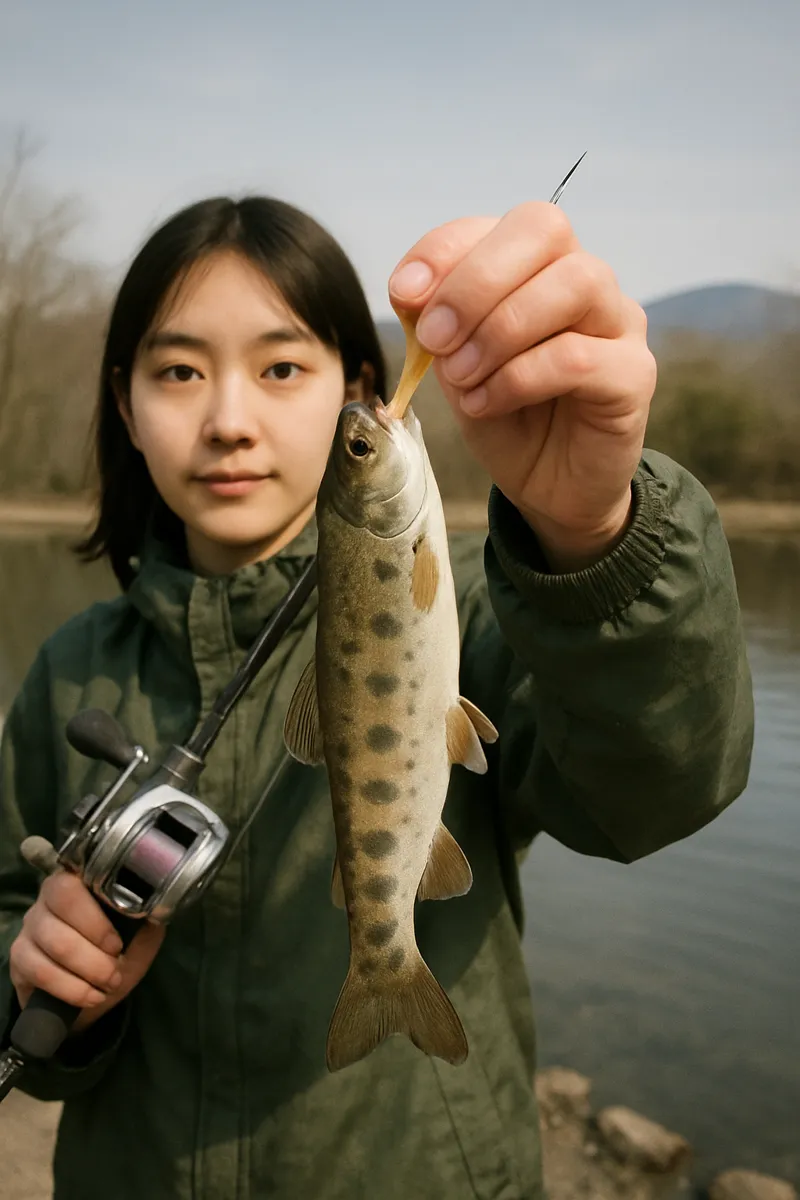 ベリーズ迦葉山でヤマメの釣果を得た森永.webp