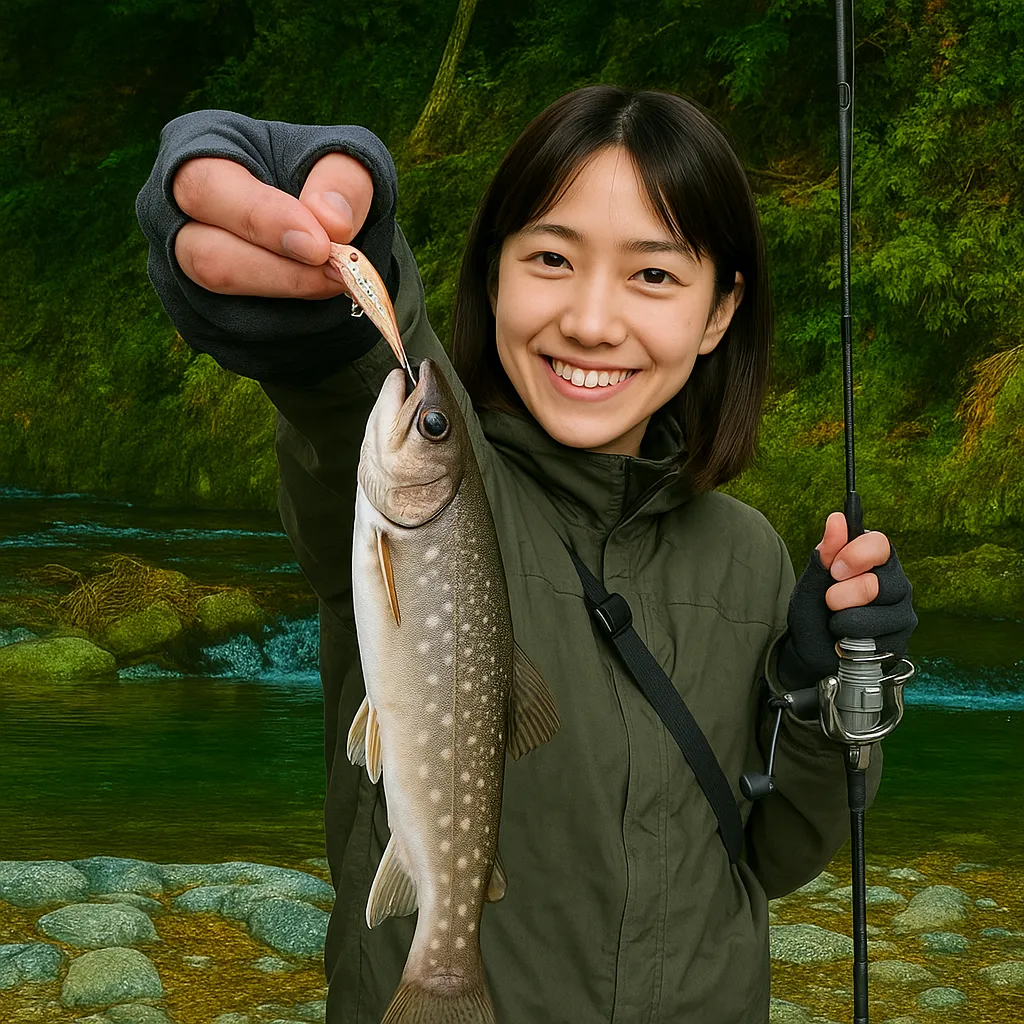 リヴァスポット早戸でイワナの釣果を得た森永.webp