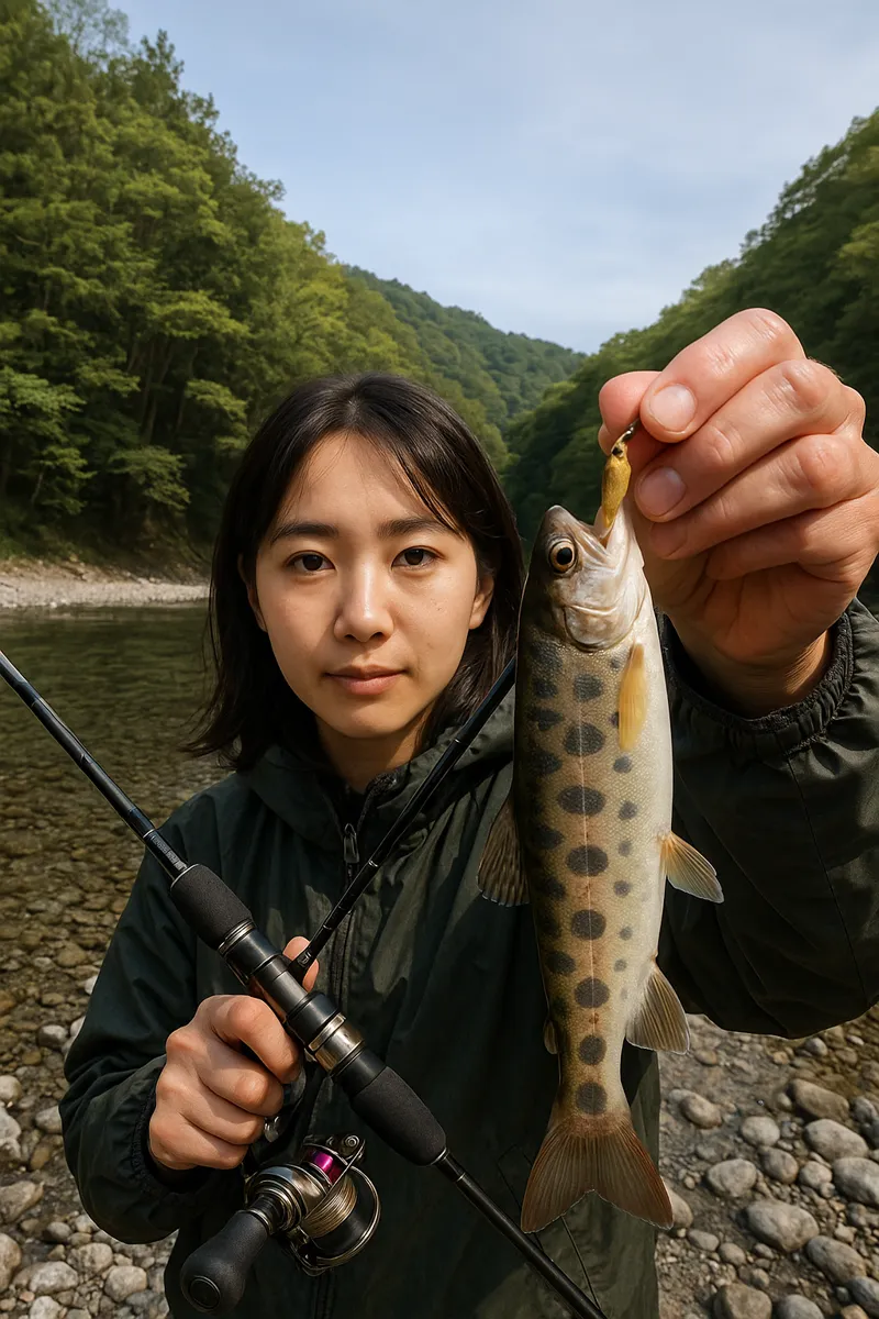 リヴァスポット早戸でヤマメの釣果を得た森永.webp