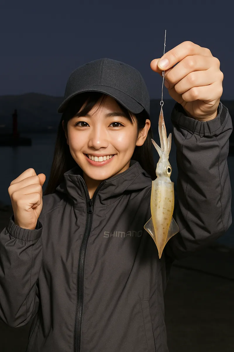 余市港でマメイカの釣果を得た黒川.webp