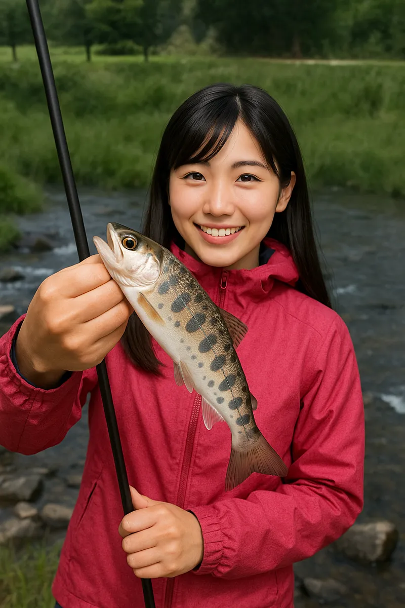 余笹川でヤマメの釣果を得た黒川.webp