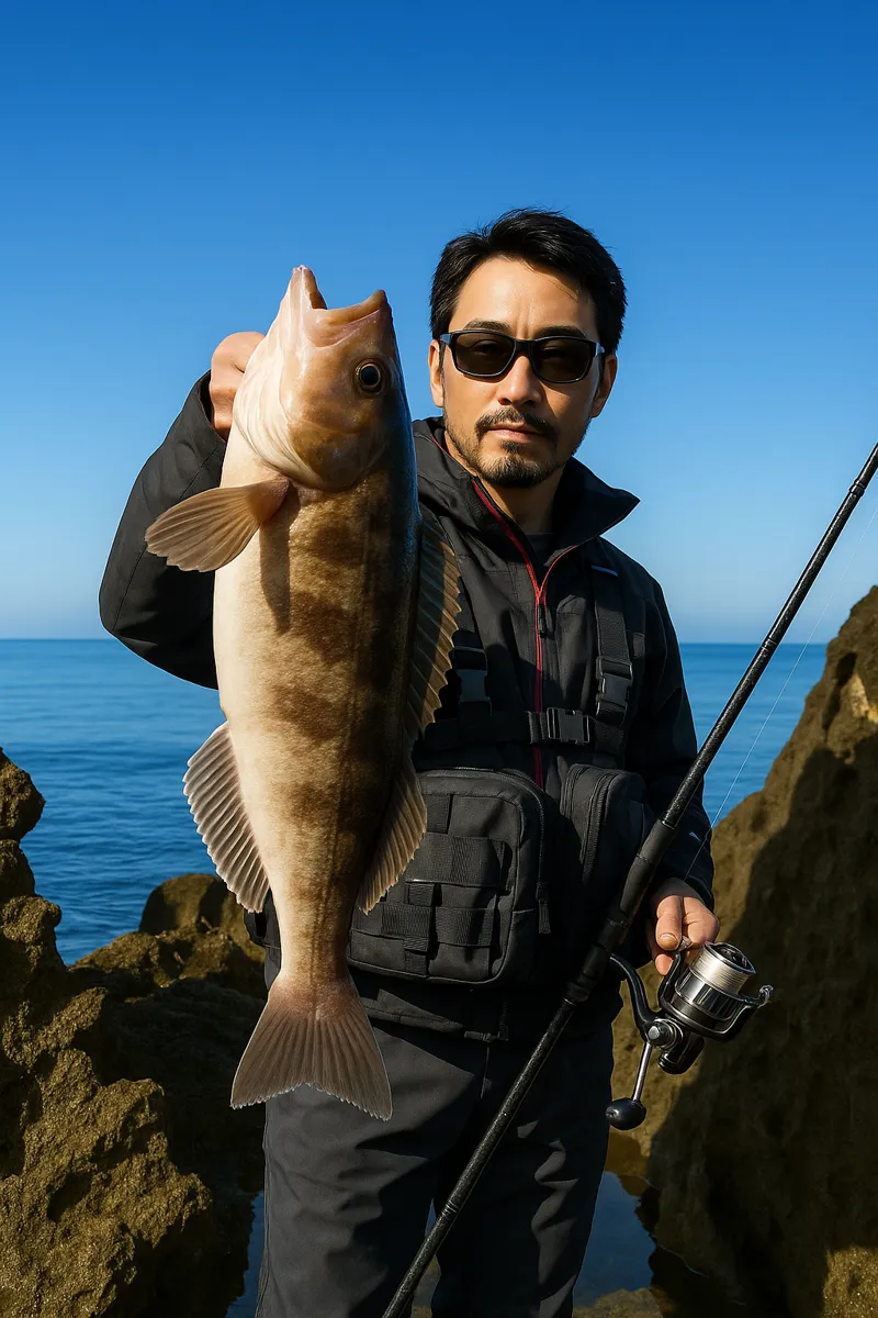 兜千畳敷でホッケの釣果を得た佐々木.webp