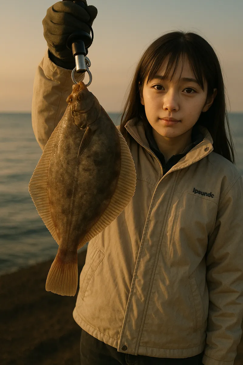 兜千畳敷でマガレイの釣果を得た国生.webp