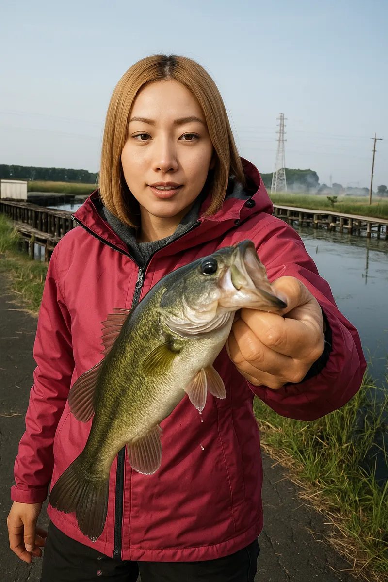 八重笠沼でブラックバスの釣果を得た階下.webp