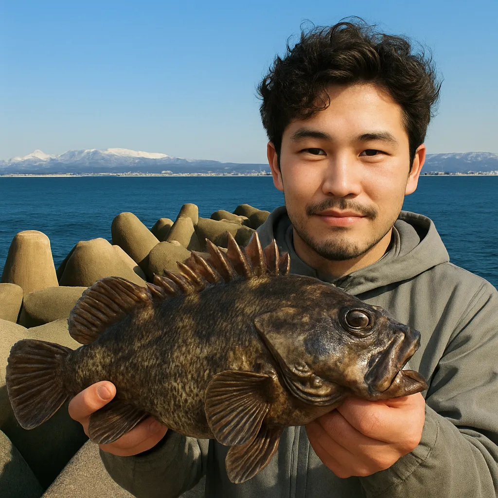 函館港沖堤防でハチガラの釣果を得た安城.webp