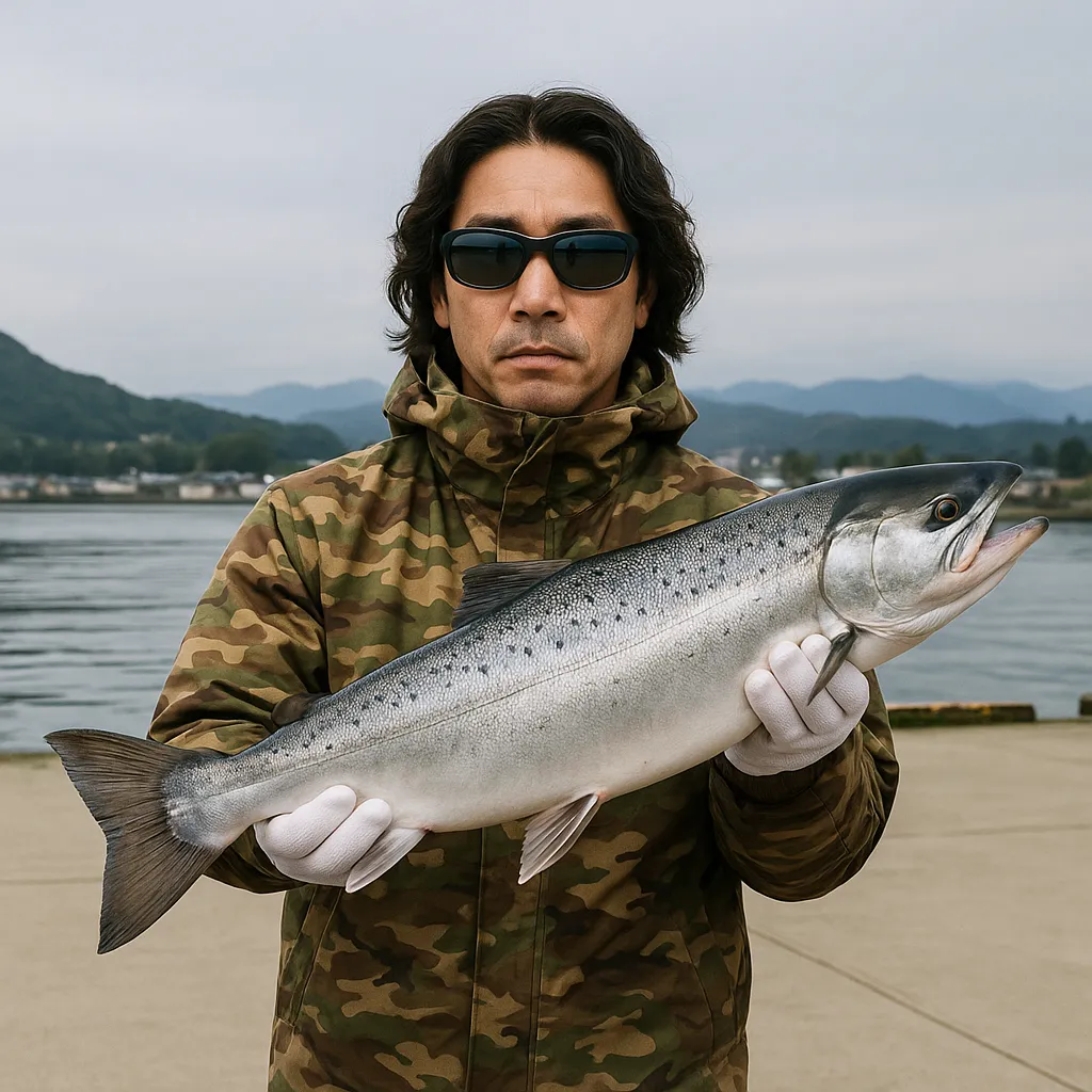 十勝港でサクラマスの釣果を得た岸本.webp