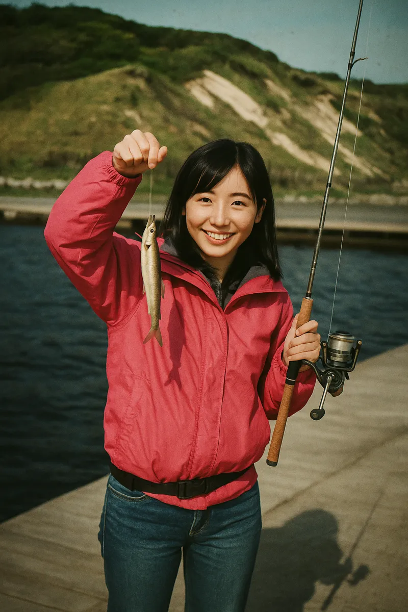 厚内漁港でシシャモの釣果を得た黒川.webp