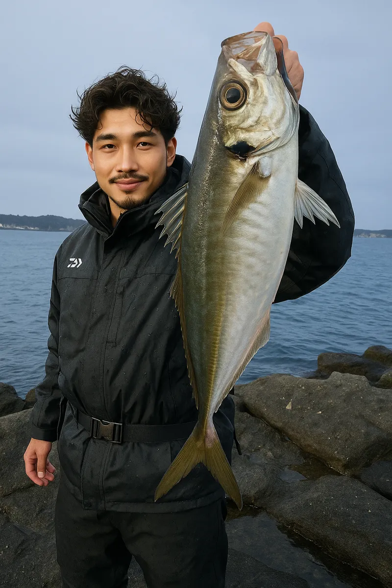 城ヶ島でアジの釣果を得た安城.webp