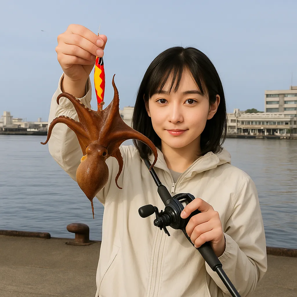 城ヶ島でタコの釣果を得た国生.webp