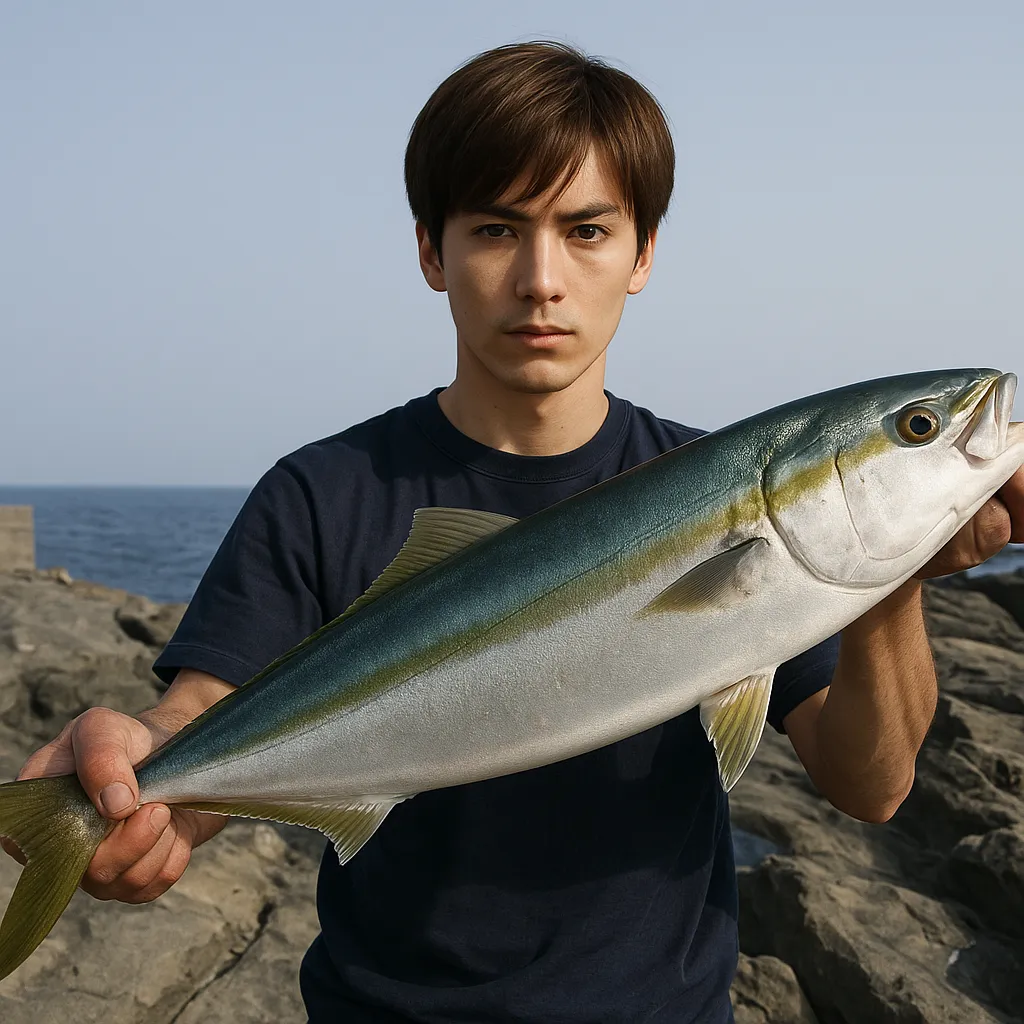 城ヶ島でワラサの釣果を得た久良木.webp