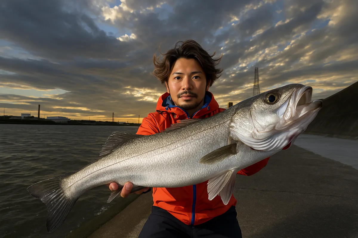 大和川河口でシーバスの釣果を得た澤田.webp