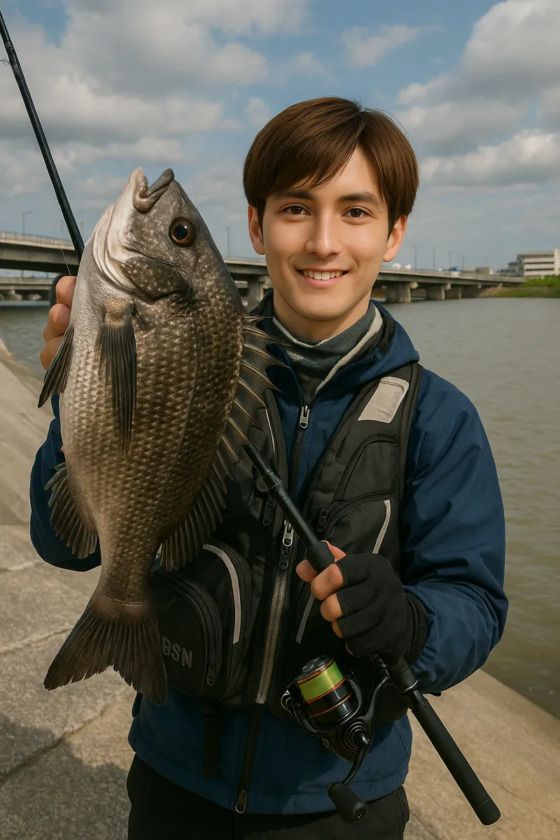 大和川河口でチヌの釣果を得た久良木.webp