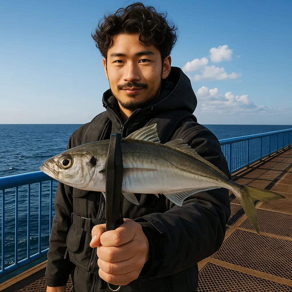 大黒海釣り施設でアジの釣果を得た安城.webp