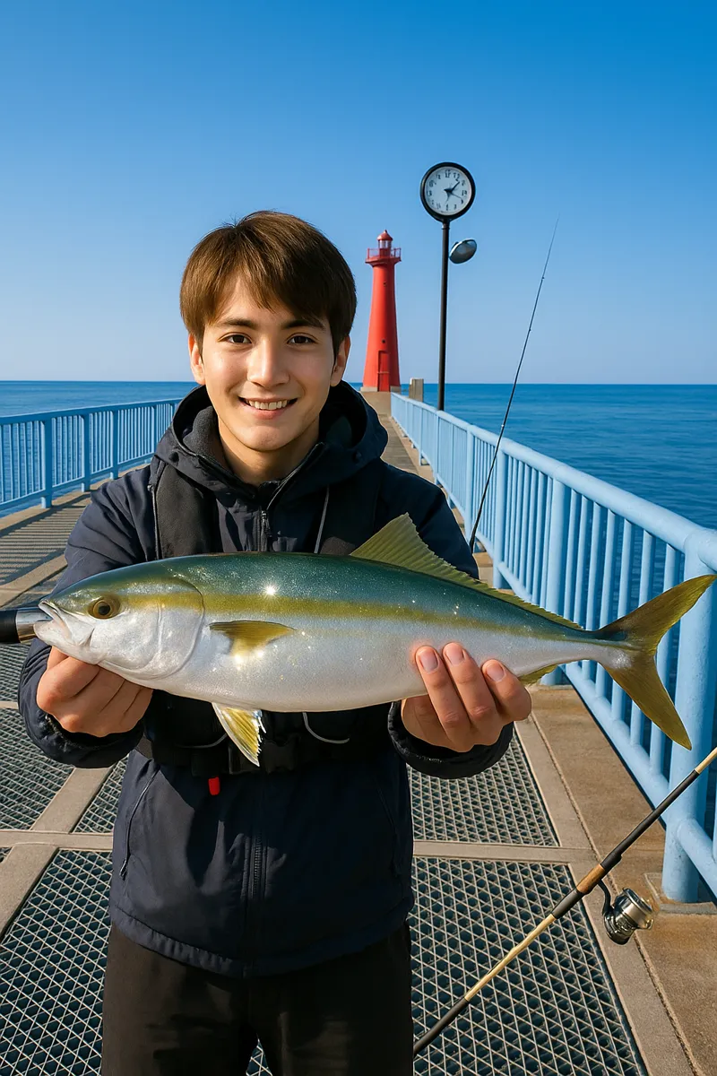 大黒海釣り施設でイナダの釣果を得た久良木.webp