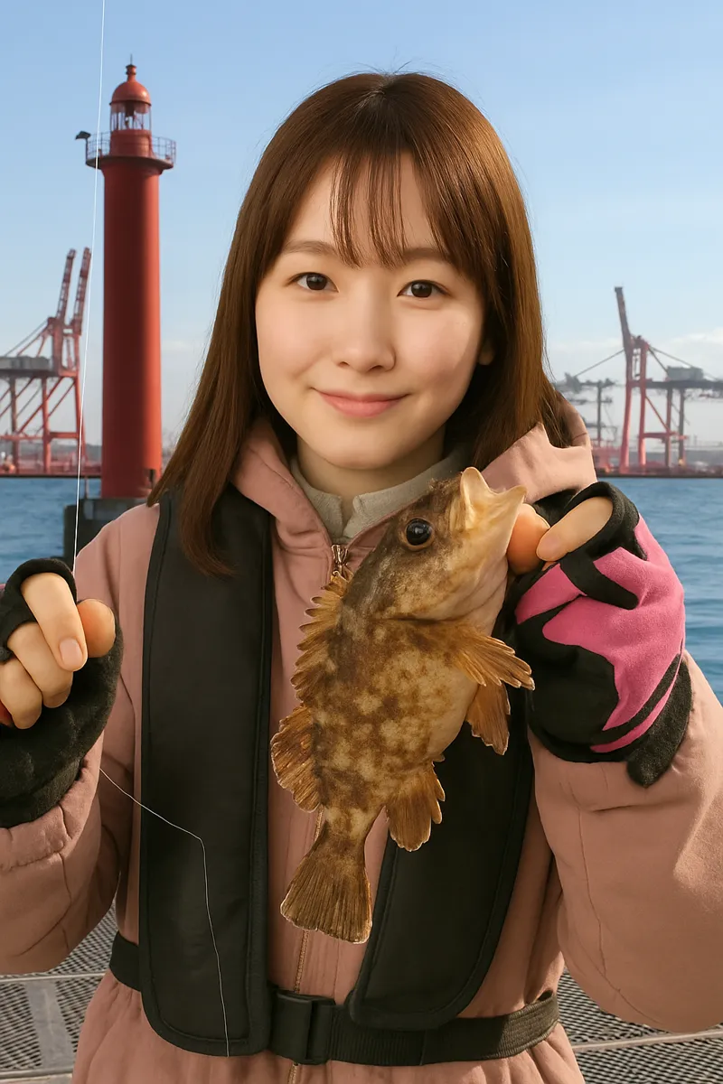 大黒海釣り施設でカサゴの釣果を得た山際.webp