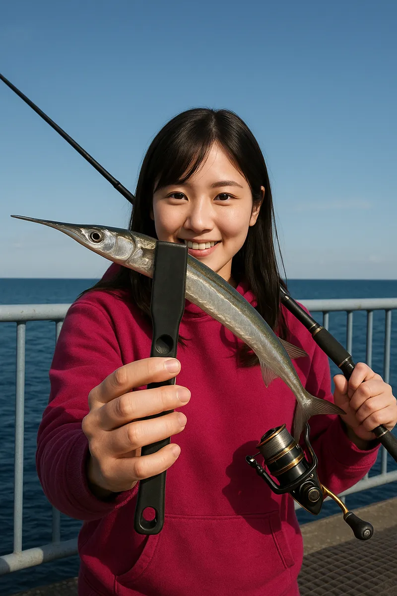 大黒海釣り施設でサヨリの釣果を得た黒川.webp