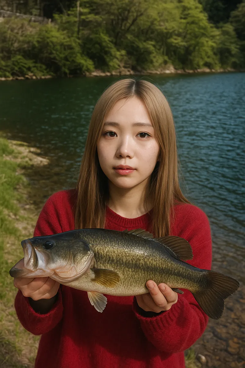奥多摩湖でブラックバスの釣果を得た階下.webp