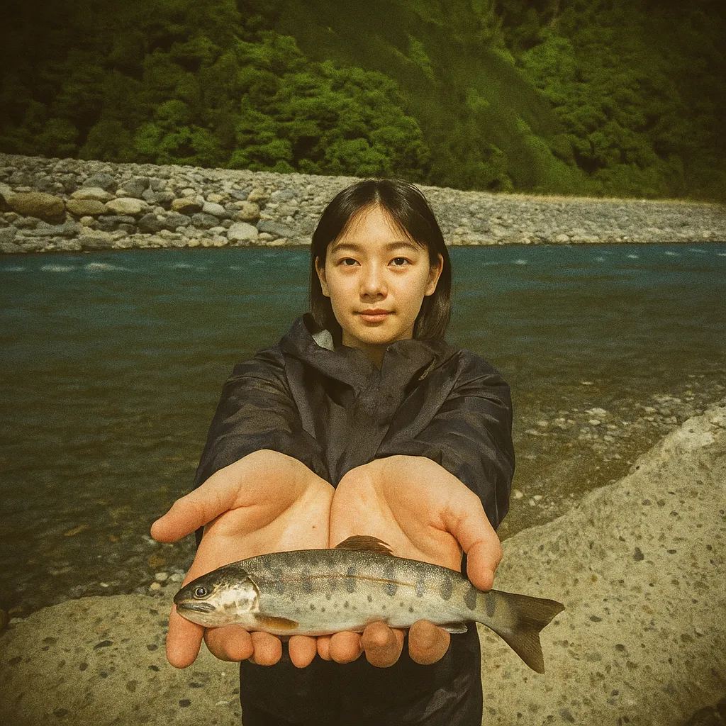 安倍川でアマゴの釣果を得た森永.webp