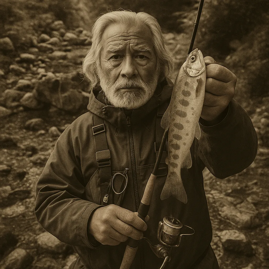 安曇川でアマゴの釣果を得た米田.webp