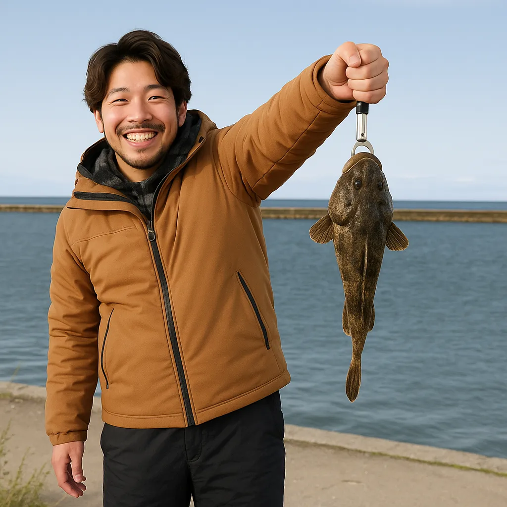 小樽港でカジカの釣果を得た澤田.webp