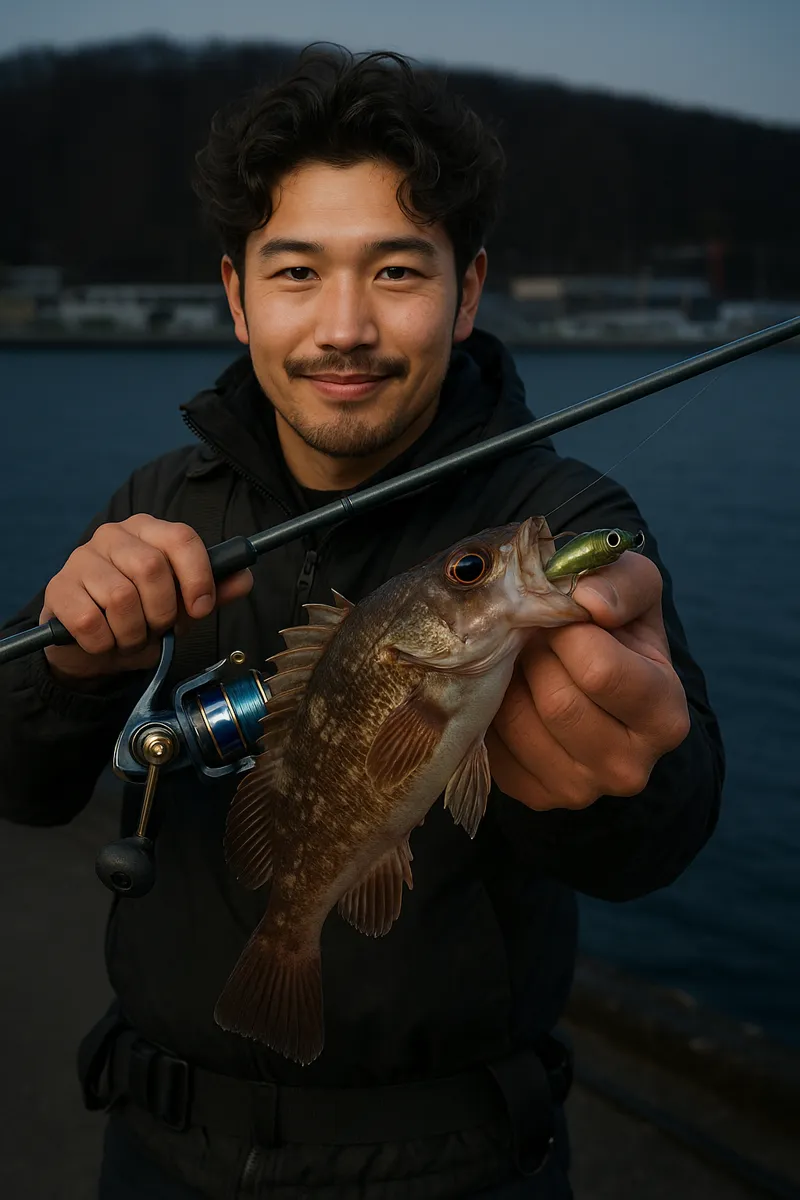小樽港でガヤの釣果を得た安城.webp