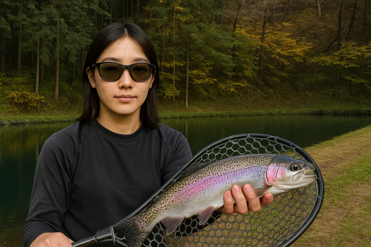 小菅トラウトガーデンでニジマスの釣果を得た森永.webp