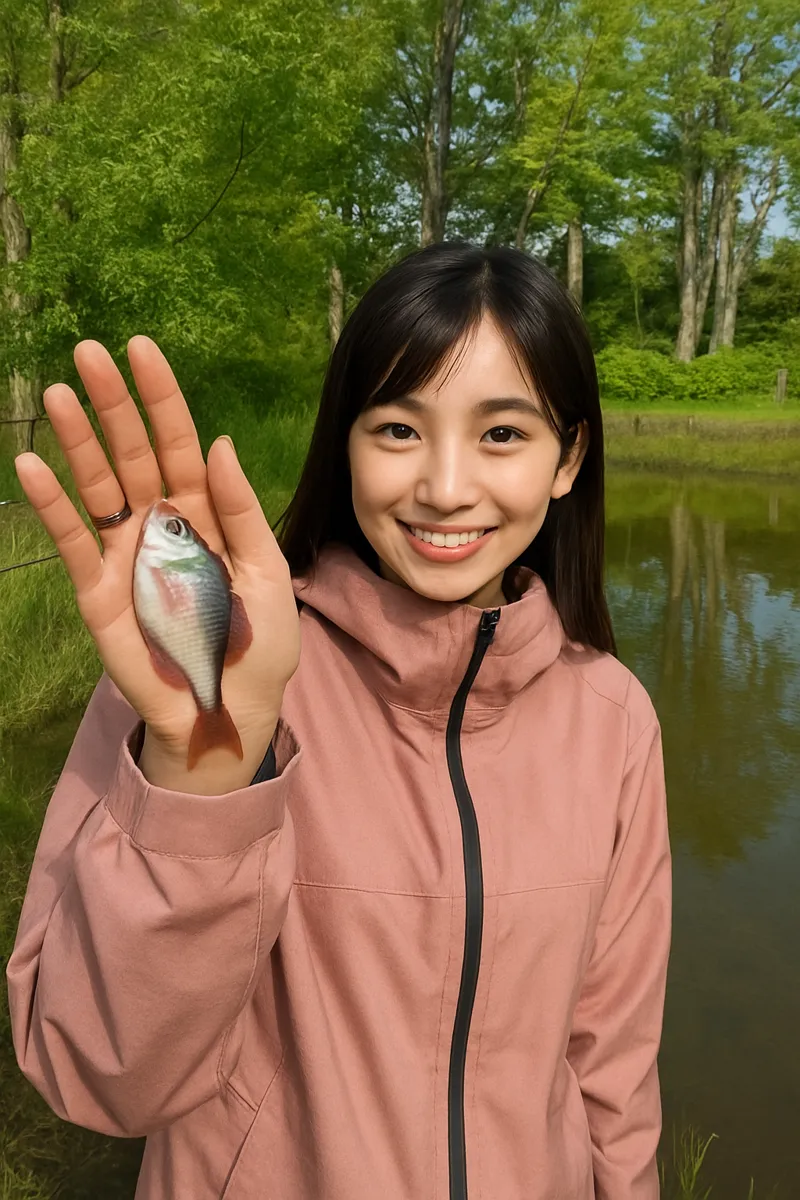 川口自然公園でタナゴの釣果を得た黒川.webp