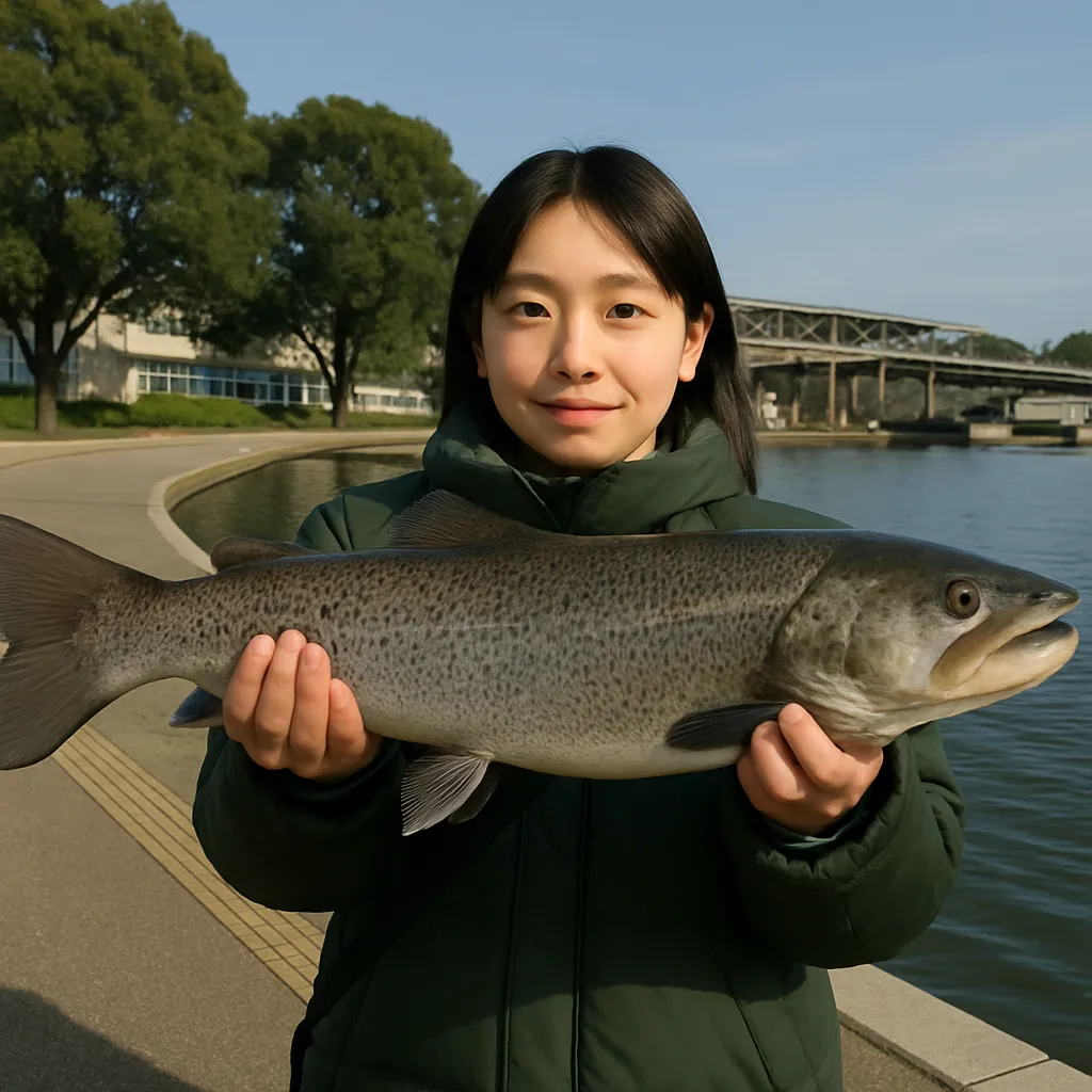 川越水上公園でイトウの釣果を得た森永.webp