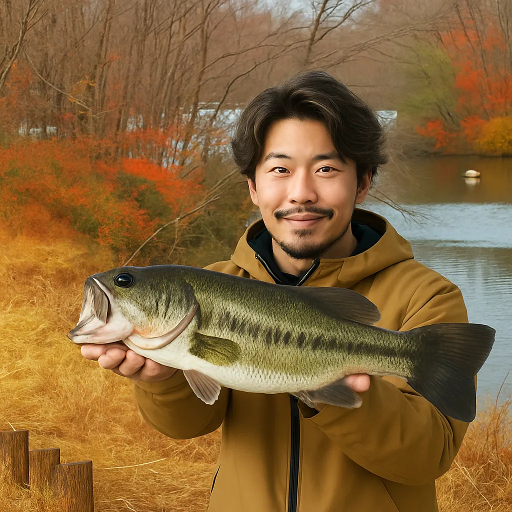 布目ダムでブラックバスの釣果を得た澤田.webp