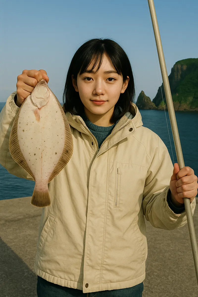 幌武意漁港でカレイの釣果を得た国生.webp