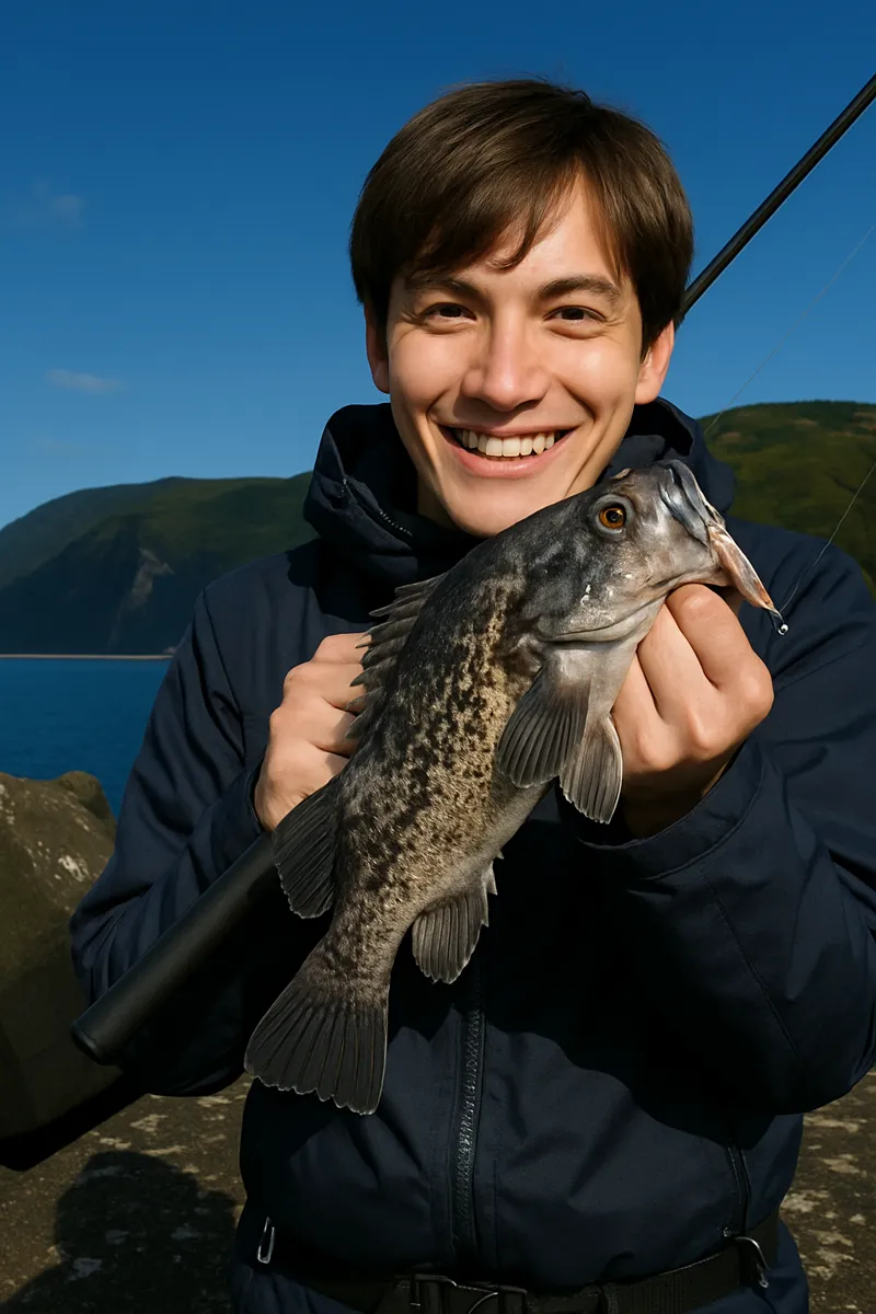 幌漁港でクロソイの釣果を得た久良木.webp
